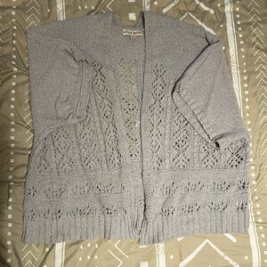 Knox Rose Gray Short Sleeve Cardigan